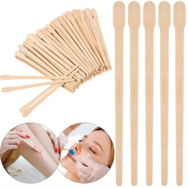 Hair Wax Stick - Espátula de Madeira Descartável para Depilação