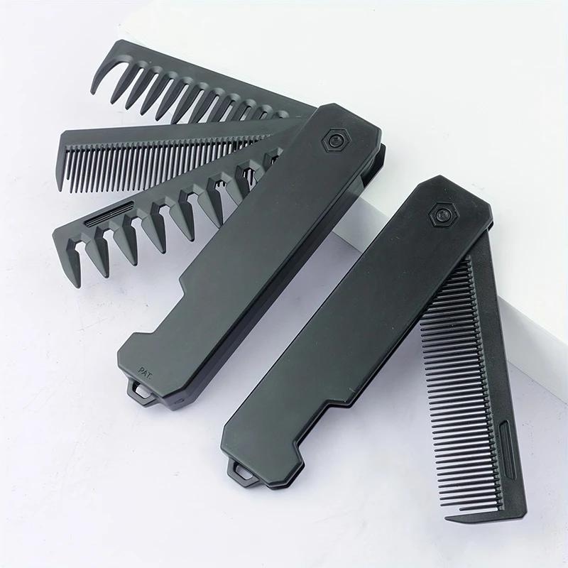 Pente de barba dobrável 3 em 1 - Mens Grooming Travel Kit avaliação e preço